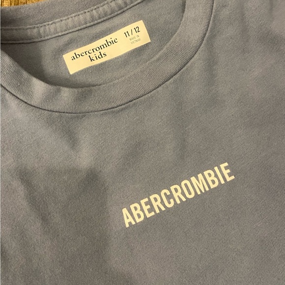 Abercrombie Navy Blue Logo Hoodie & Lt Blue Abercrombie Long Sleeve Tee BUNDLE - Picture 6 of 11